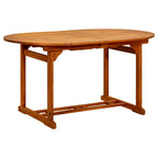 Set de comedor de jardín 7 piezas ratán sintético marrón
