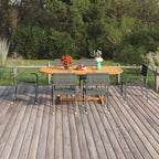 Juego de comedor de jardín 7 piezas marrón