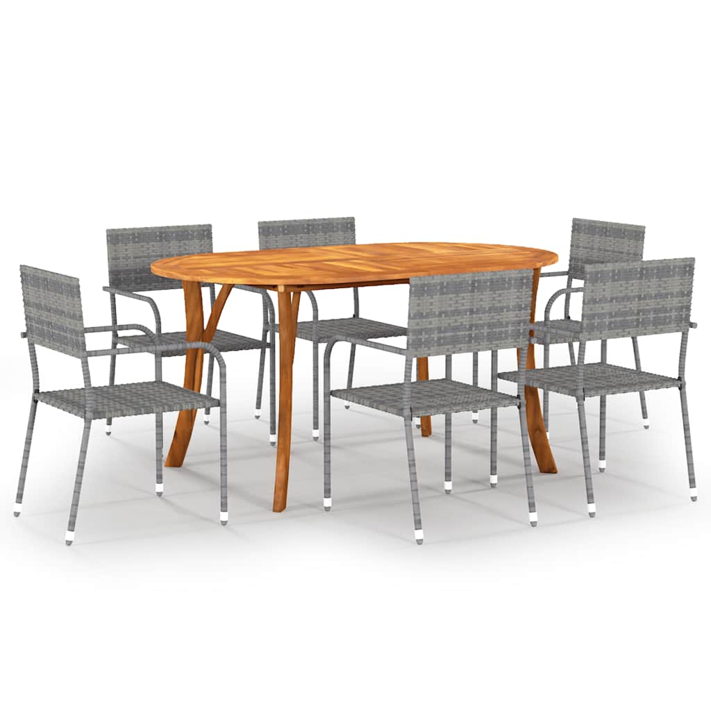 Juego de comedor de jardín 5 piezas negro