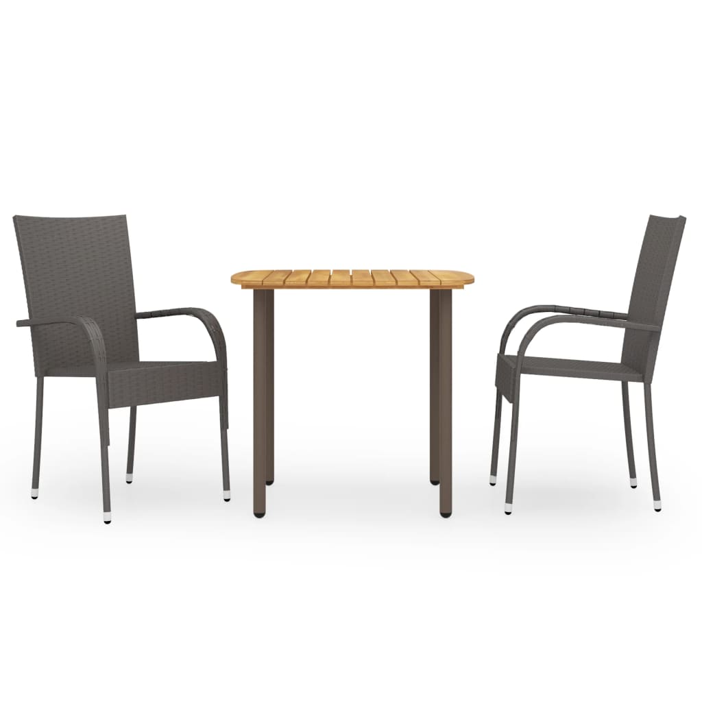 Set comedor de jardín 9 pzas y cojines madera maciza de acacia