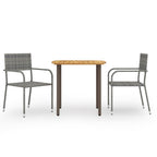 Juego de comedor de jardín 3 piezas