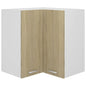 "Lyon" white corner wall cabinet 57x57x60 cm Engineered wood