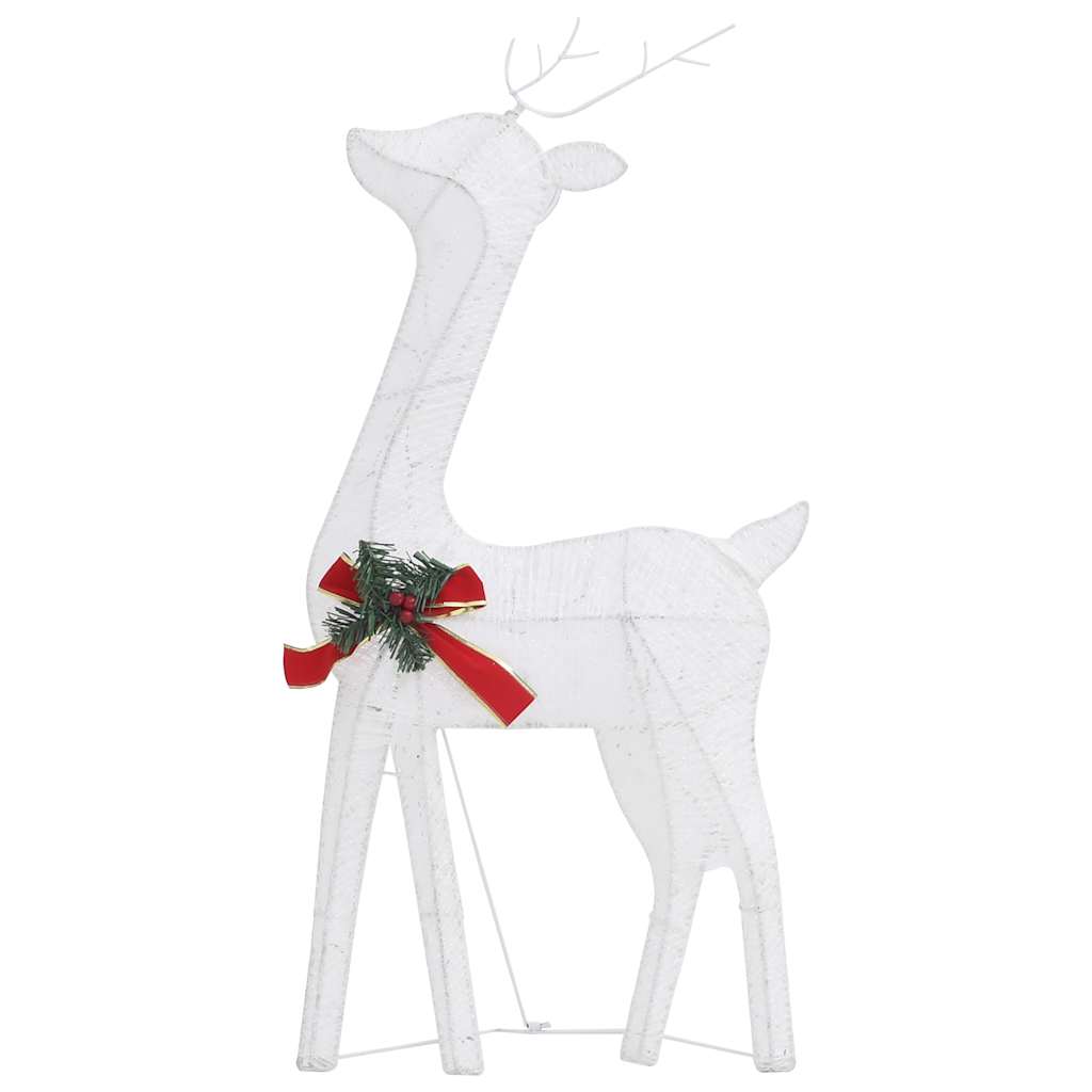 Familia renos de Navidad malla blanca frío blanco 270x7x90 cm