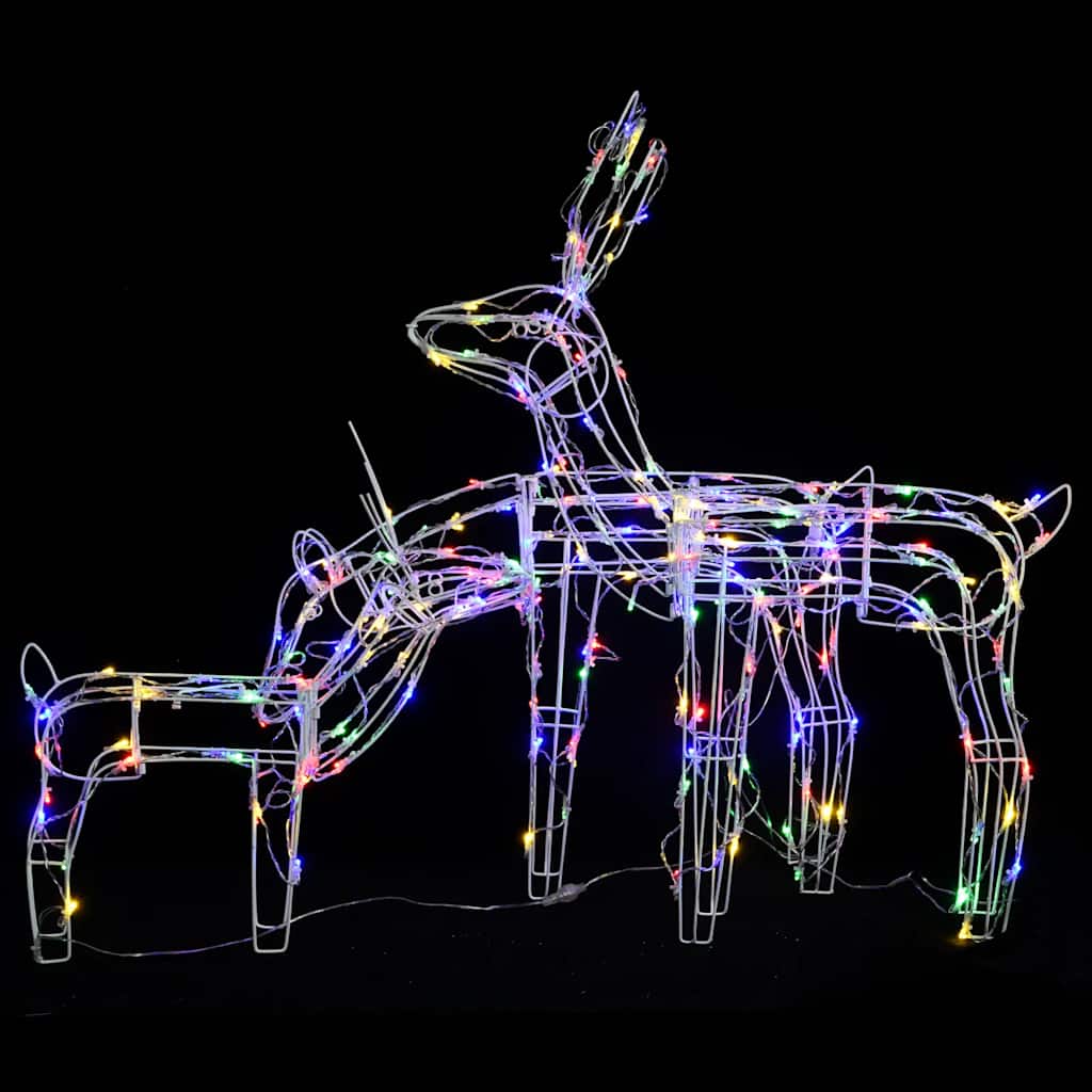 Renos de Navidad de luces 229 LEDs 3 piezas