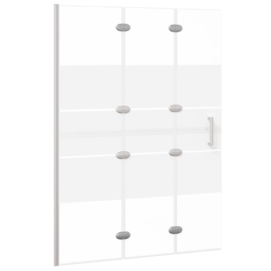 Folding shower screen ESG white 100x140 cm