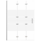 Folding shower screen ESG white 100x140 cm