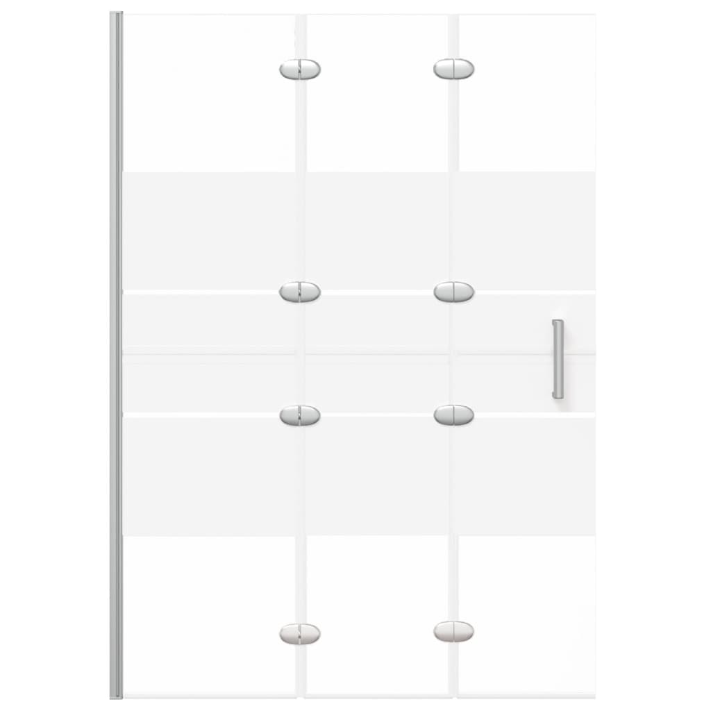 Folding shower screen ESG white 100x140 cm