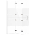 Folding shower screen ESG white 100x140 cm