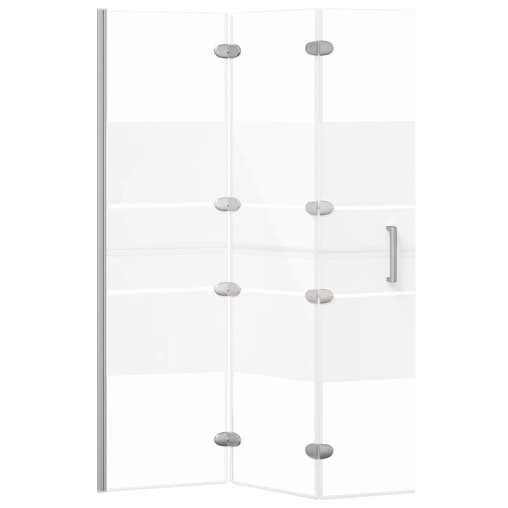 Folding shower screen ESG white 100x140 cm