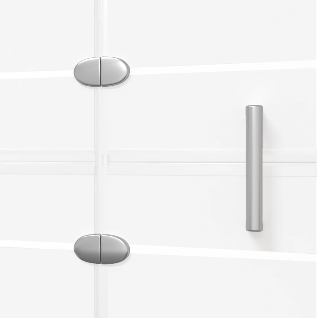 Folding shower screen ESG white 100x140 cm