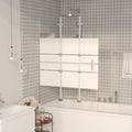 Folding shower screen ESG white 100x140 cm