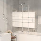 Mampara de ducha plegable ESG blanco 100x140 cm
