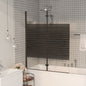 Mampara de ducha plegable ESG blanco 100x140 cm