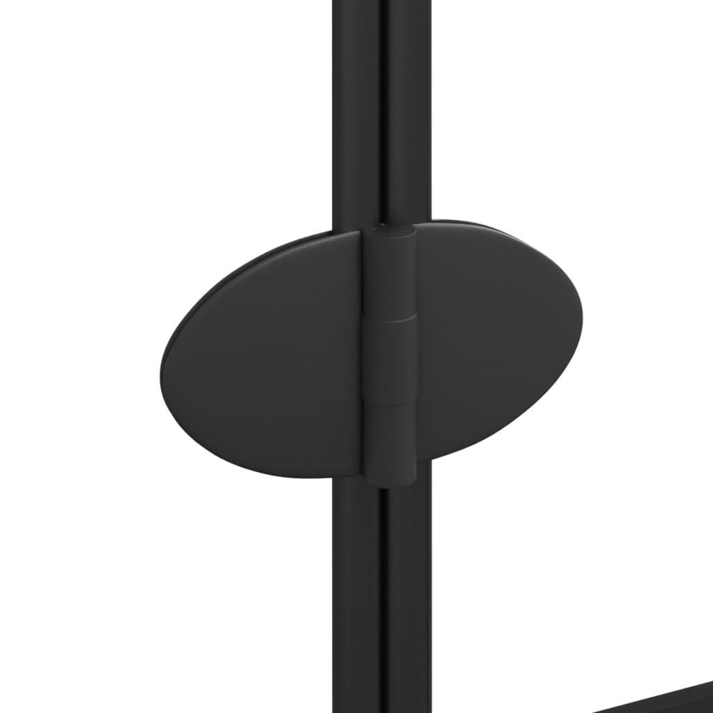 Mampara de ducha plegable ESG negro 100x140 cm