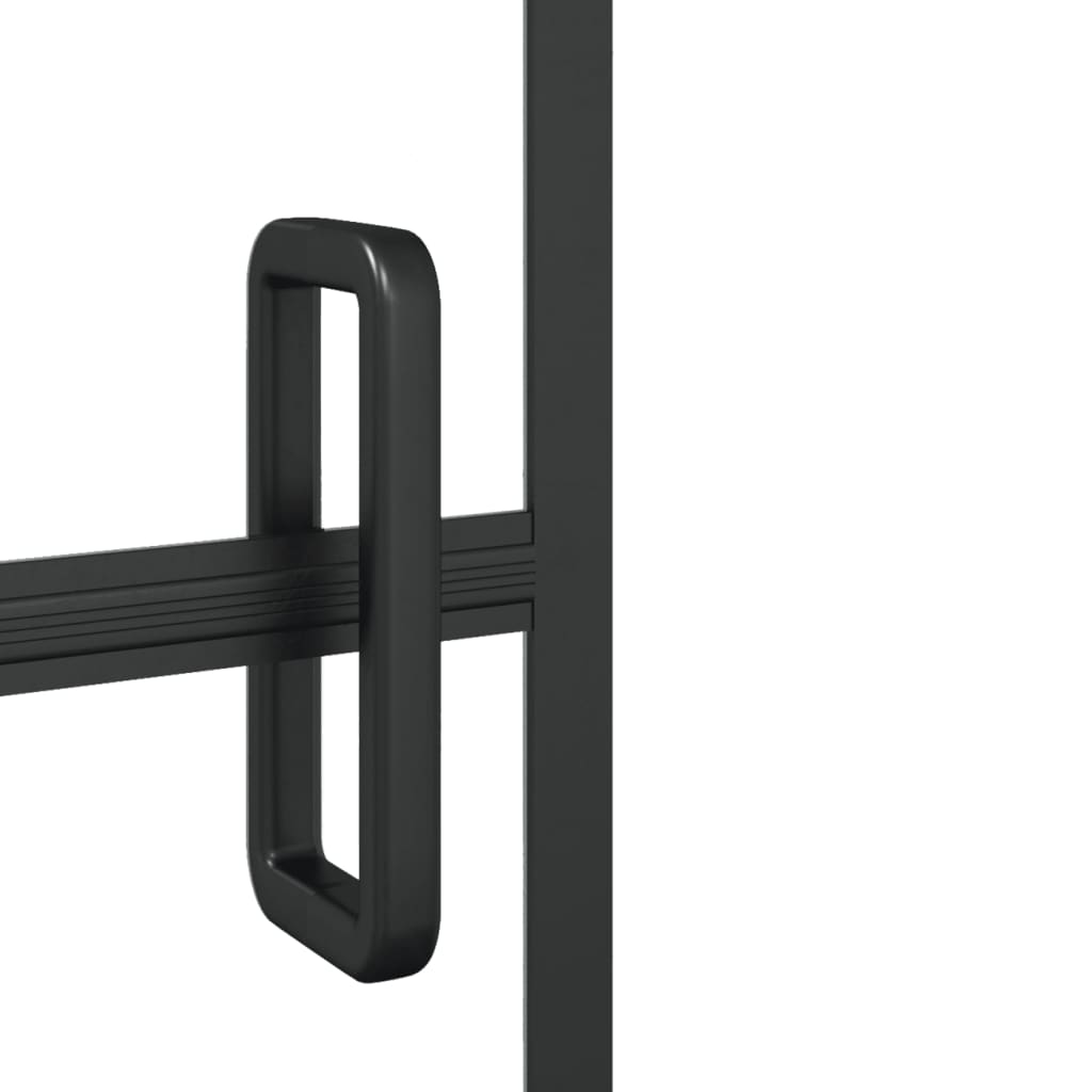 Mampara de ducha plegable ESG negro 100x140 cm