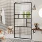 Mampara de ducha accesible vidrio ESG claro negro 140x195 cm