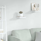 Estante flotante de pared blanco y roble MDF 90x23,5x3,8 cm