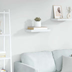Estante flotante de pared blanco y roble MDF 90x23,5x3,8 cm