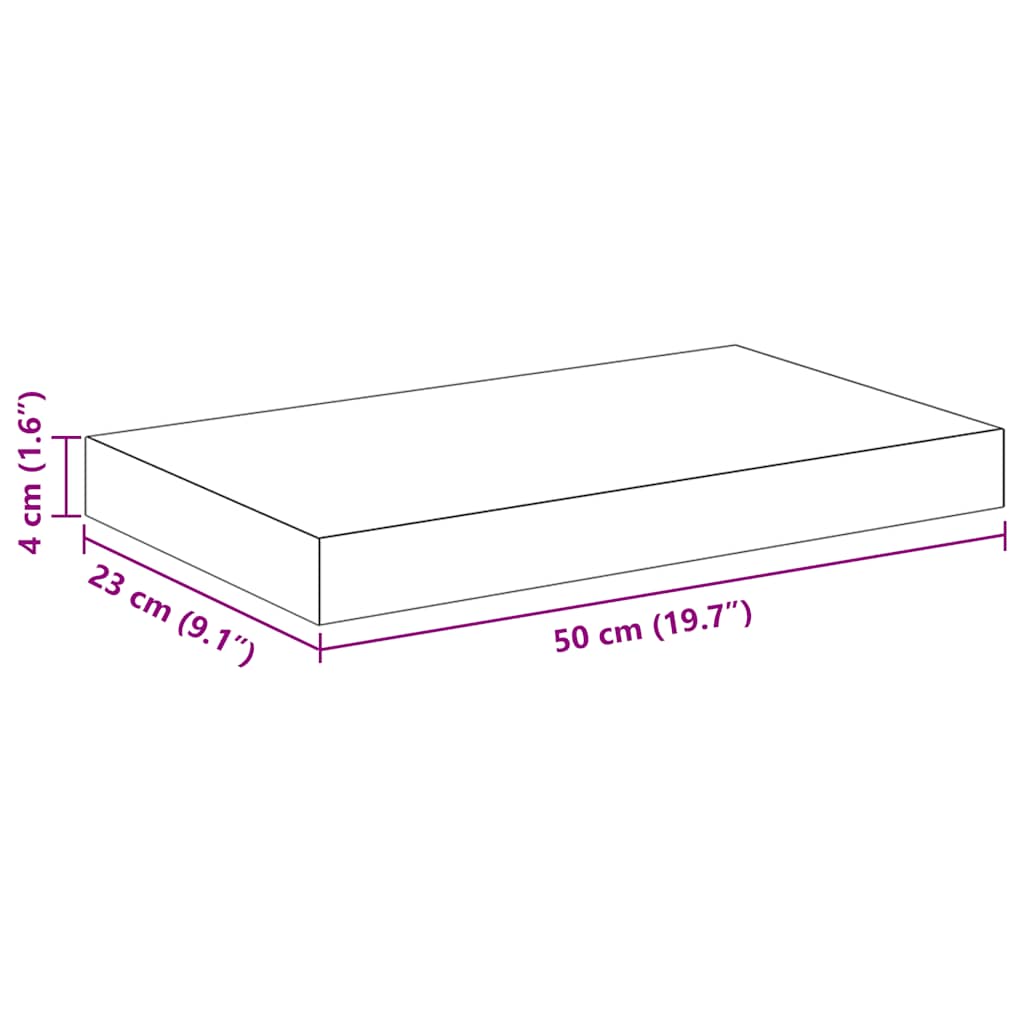 Estante flotante de pared 2 uds MDF roble y blanco 50x23x3,8 cm