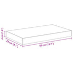 Estante flotante de pared 2 uds MDF roble y blanco 50x23x3,8 cm