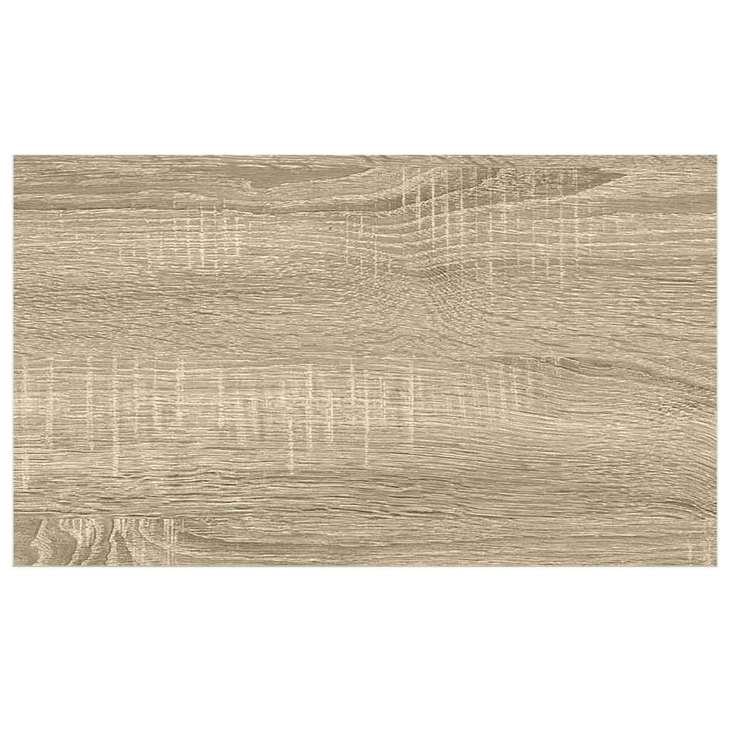 Estante flotante de pared 2 uds MDF roble y blanco 50x23x3,8 cm