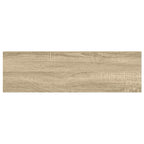 Estante flotante de pared blanco y roble MDF 90x23,5x3,8 cm
