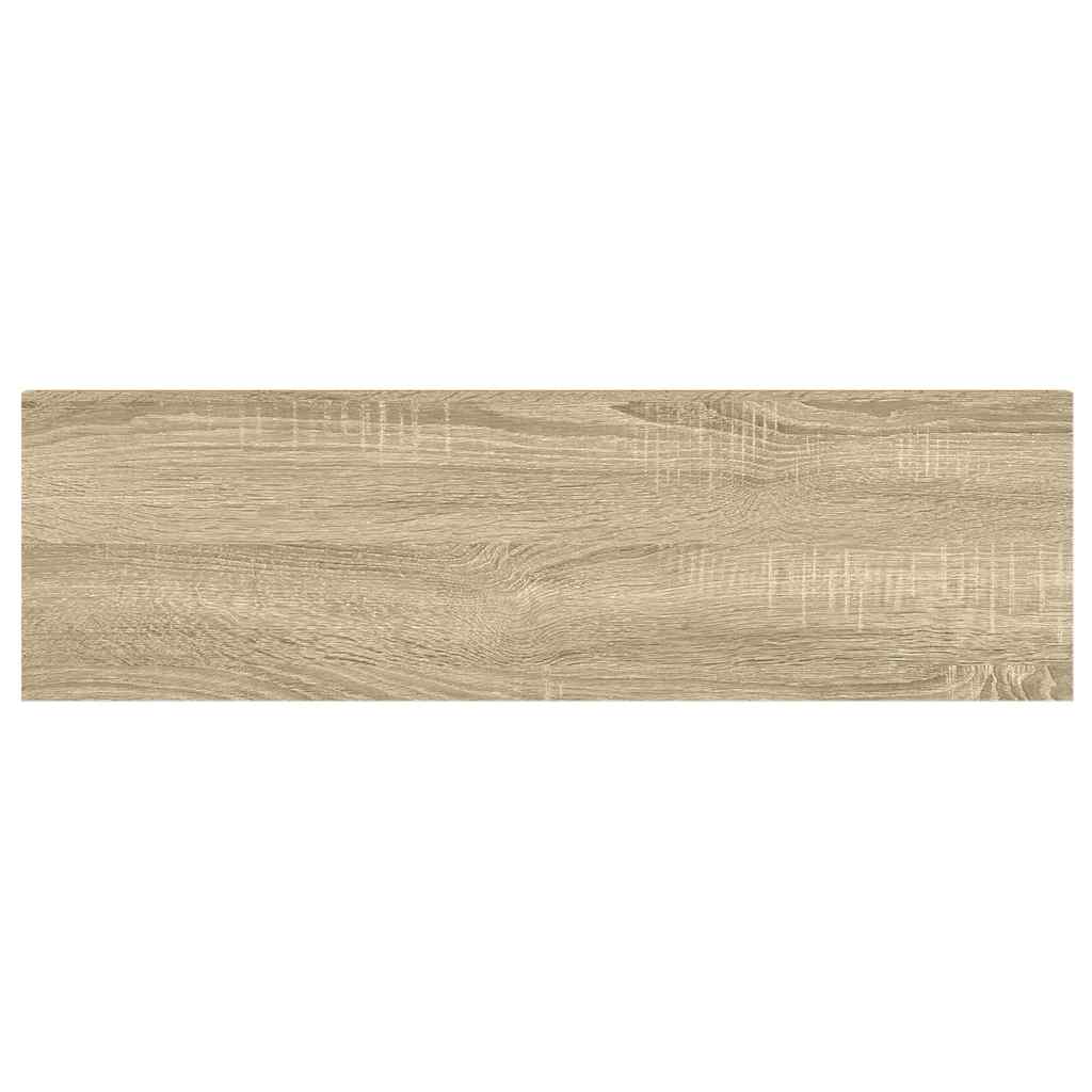 Estante flotante de pared blanco y roble MDF 90x23,5x3,8 cm