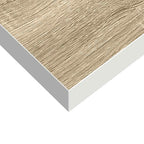 Estante flotante de pared blanco y roble MDF 90x23,5x3,8 cm