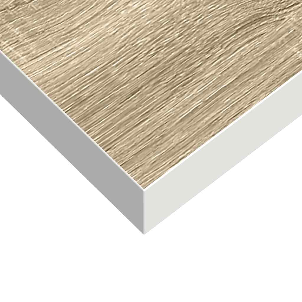 Estante flotante de pared blanco y roble MDF 90x23,5x3,8 cm