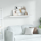 Estante flotante de pared blanco y roble MDF 90x23,5x3,8 cm
