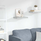 Estante flotante de pared blanco y roble MDF 90x23,5x3,8 cm