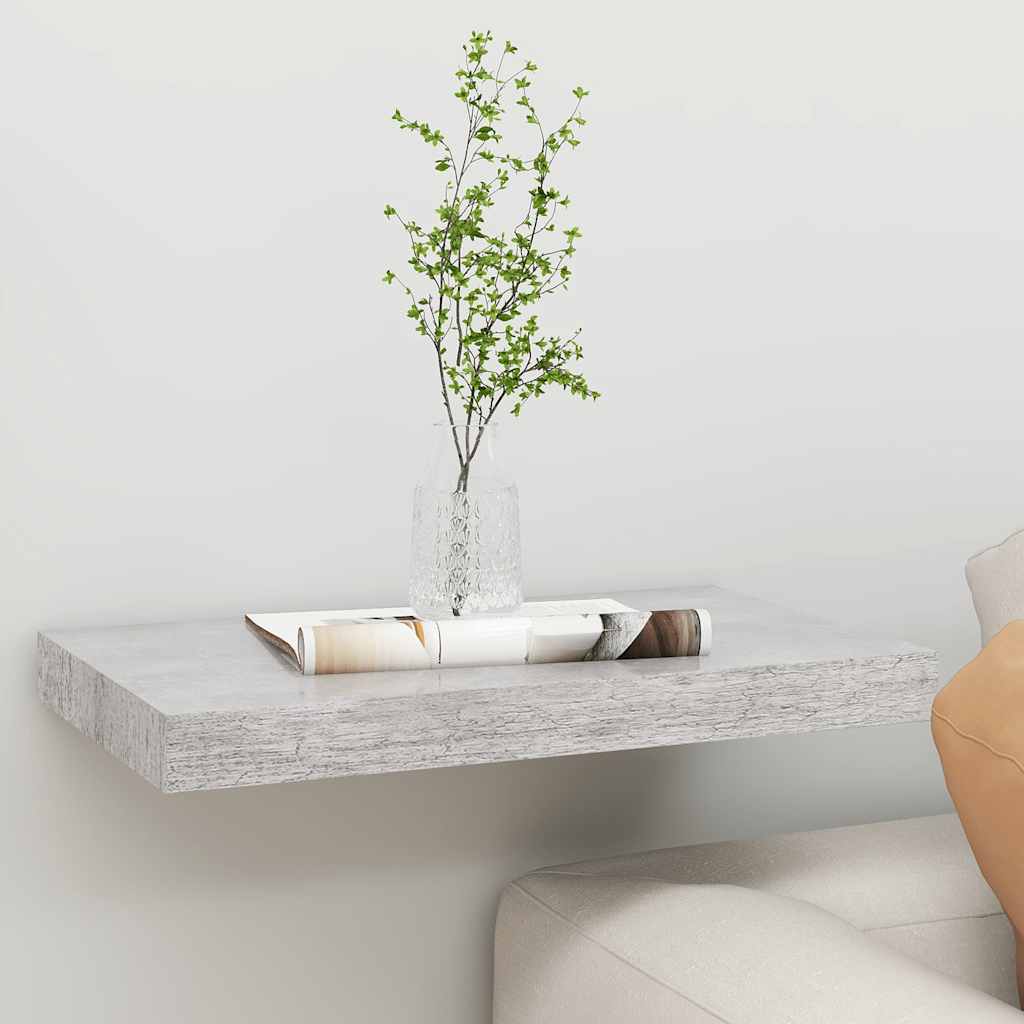 Estante flotante de pared blanco y roble MDF 90x23,5x3,8 cm