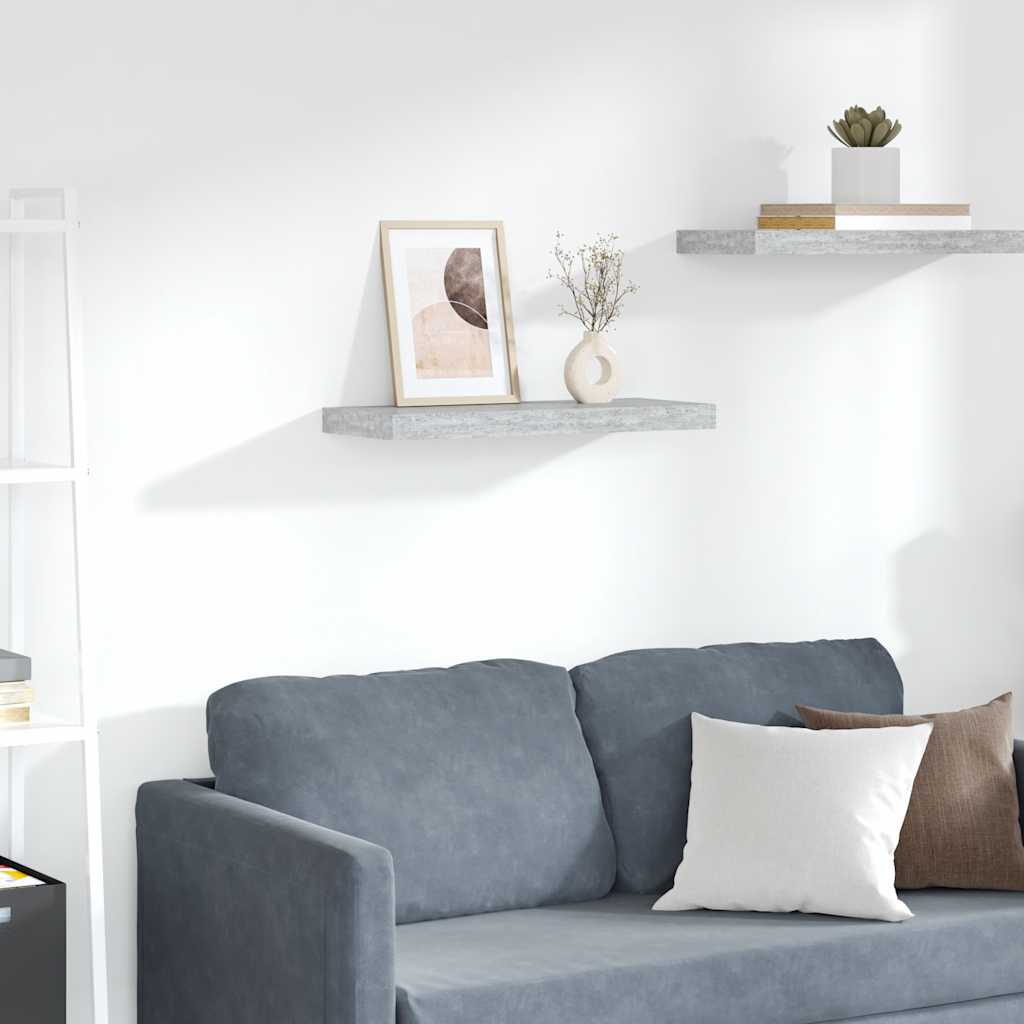 Estante flotante de pared blanco y roble MDF 90x23,5x3,8 cm