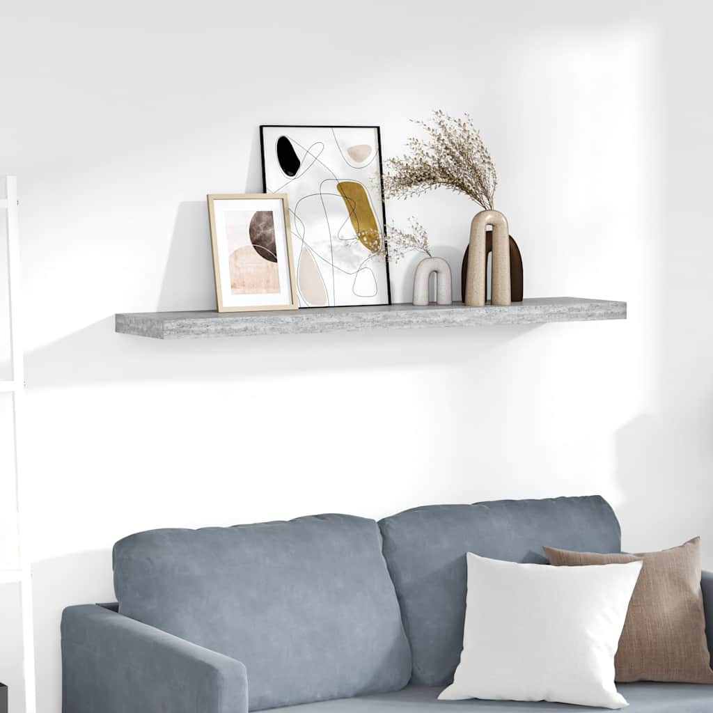 Estante flotante de pared blanco y roble MDF 90x23,5x3,8 cm