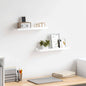 Estantes de pared 2 unidades blanco 100x9x3 cm
