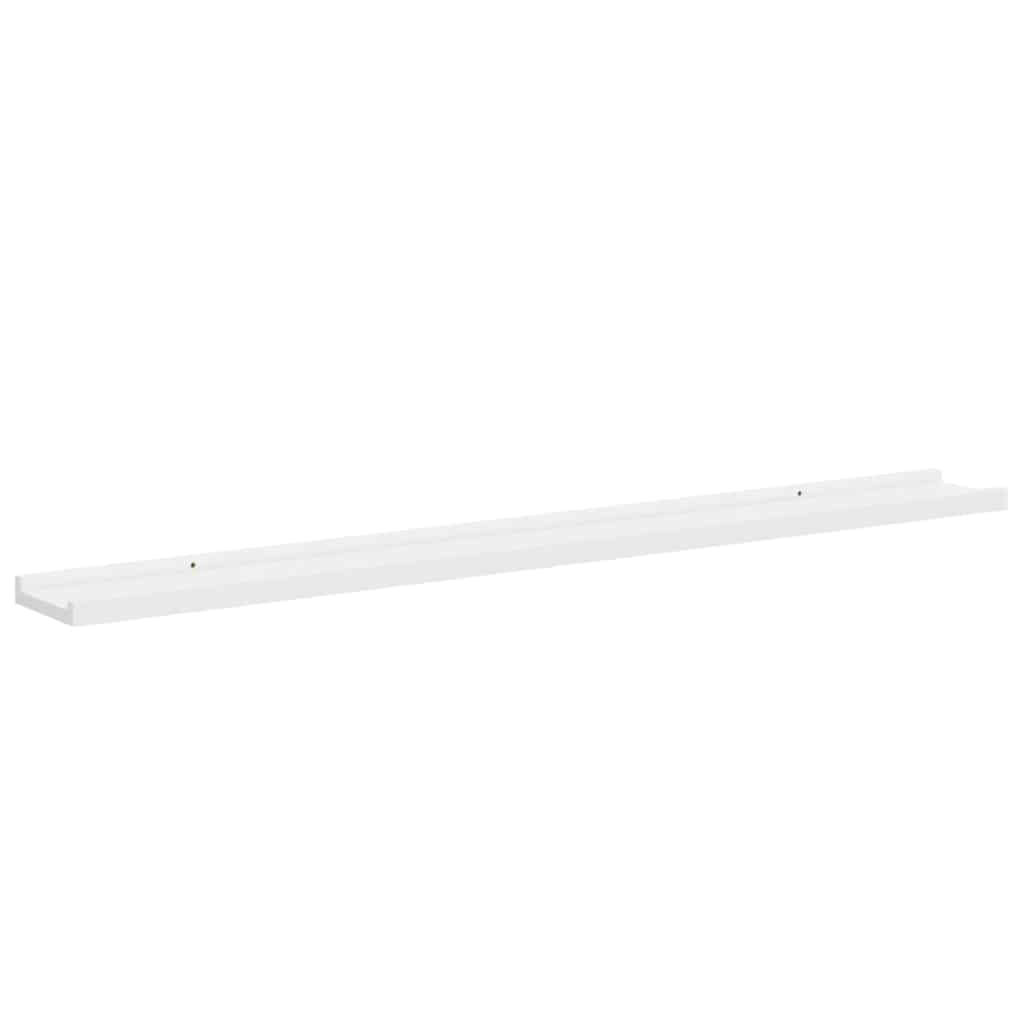 Estantes de pared 2 unidades blanco 100x9x3 cm