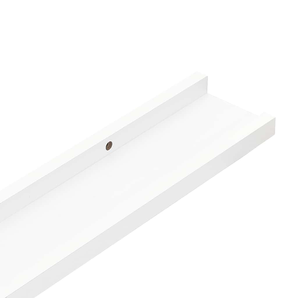 Estantes de pared 2 unidades blanco 100x9x3 cm