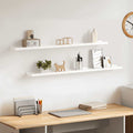 Estantes de pared 2 unidades blanco 100x9x3 cm