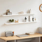 Estantes de pared 2 unidades blanco 100x9x3 cm