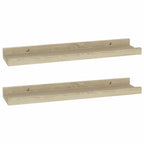 Estantes de pared 2 unidades roble Sonoma 40x9x3 cm