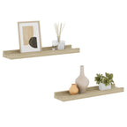 Estantes de pared 2 unidades roble Sonoma 40x9x3 cm