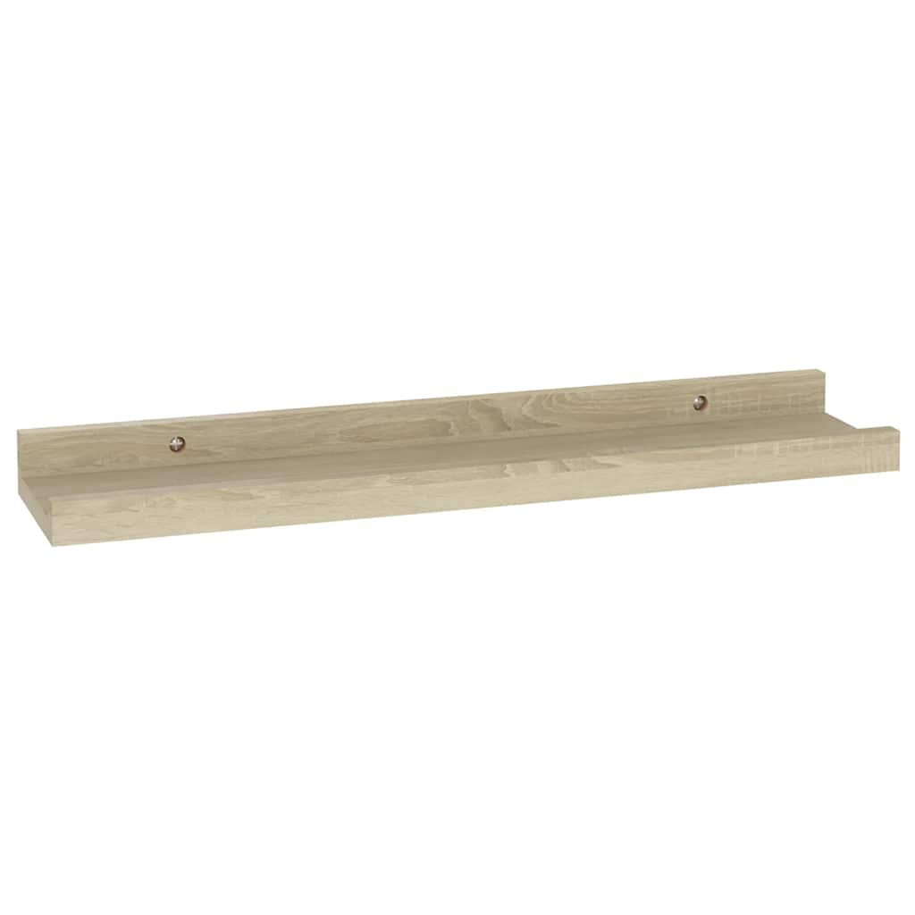 Estantes de pared 2 unidades roble Sonoma 40x9x3 cm