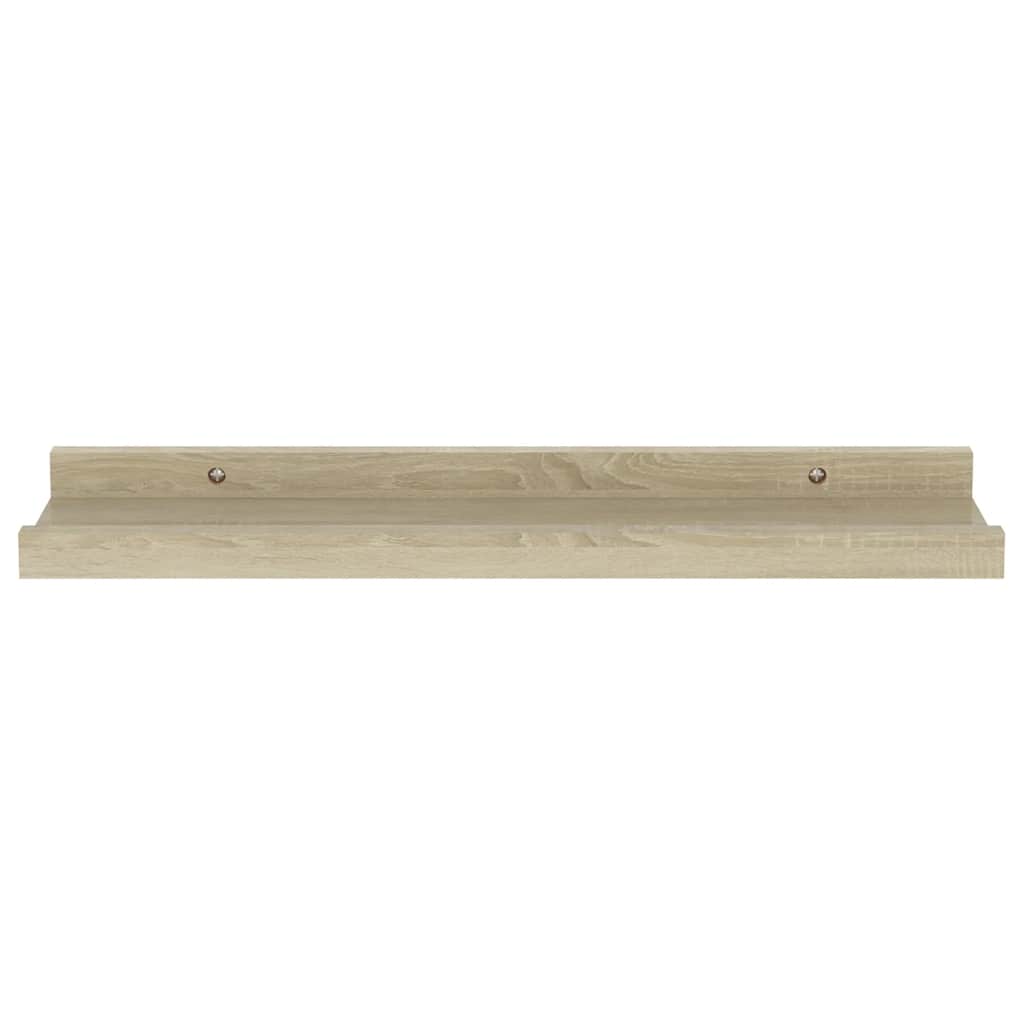 Estantes de pared 2 unidades roble Sonoma 40x9x3 cm