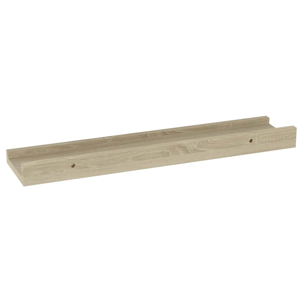Estantes de pared 2 unidades roble Sonoma 40x9x3 cm