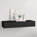 Estante con cajón de pared MDF azul 60x23,5x10 cm