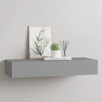 Estante con cajón de pared MDF azul 60x23,5x10 cm