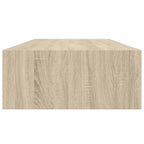 Estante con cajón de pared MDF roble 60x23,5x10 cm