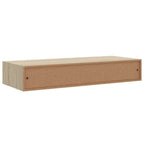 Estante con cajón de pared MDF roble 60x23,5x10 cm
