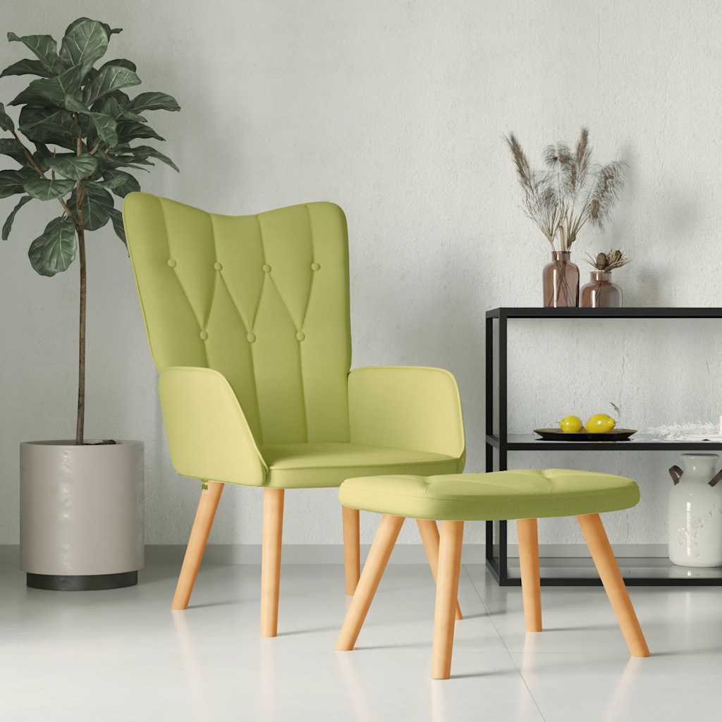 Dark gray fabric relaxation chair with footrest