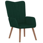 Silla de relajación de terciopelo verde oscuro